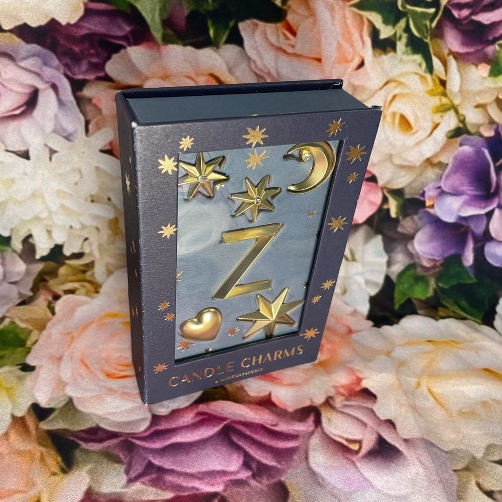 Letter Z stars Candle Antique Gold Charms Set Urban Outfitters Anthropologie New
